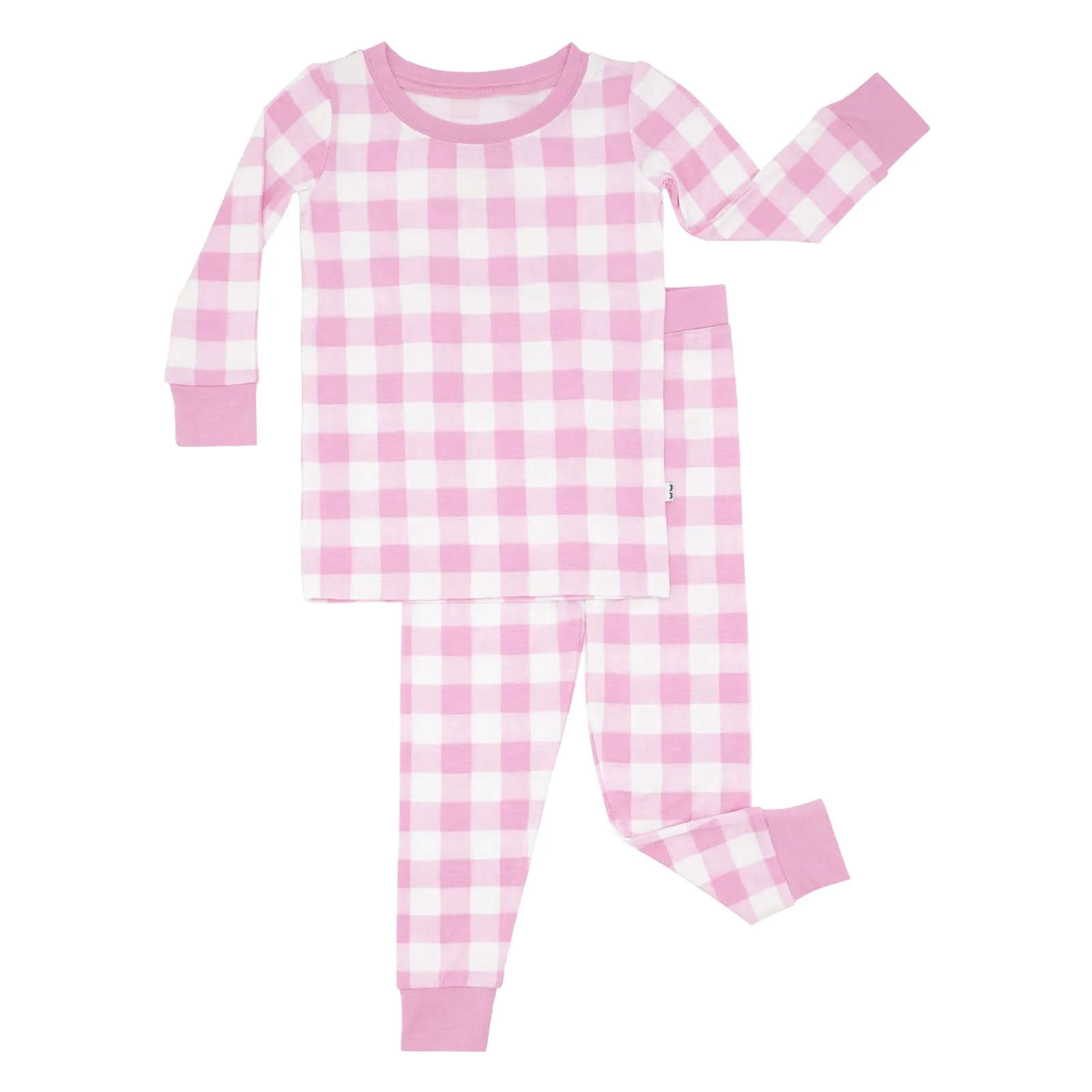 Pink Gingham Two-Piece Pajama Set