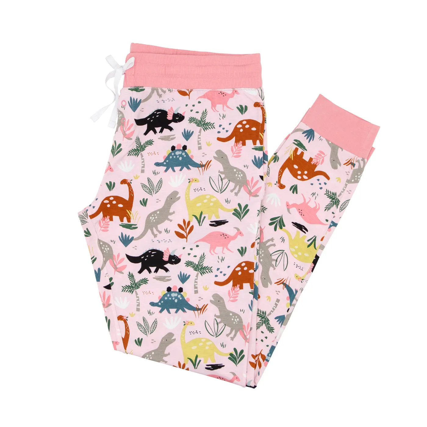 Pink Jurassic Jungle Women's Pajama Pants