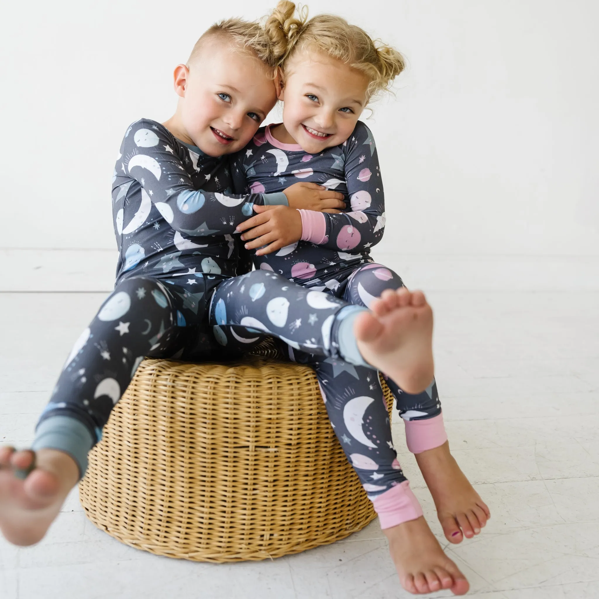 Pink To the Moon & Back Two-Piece Pajama Set