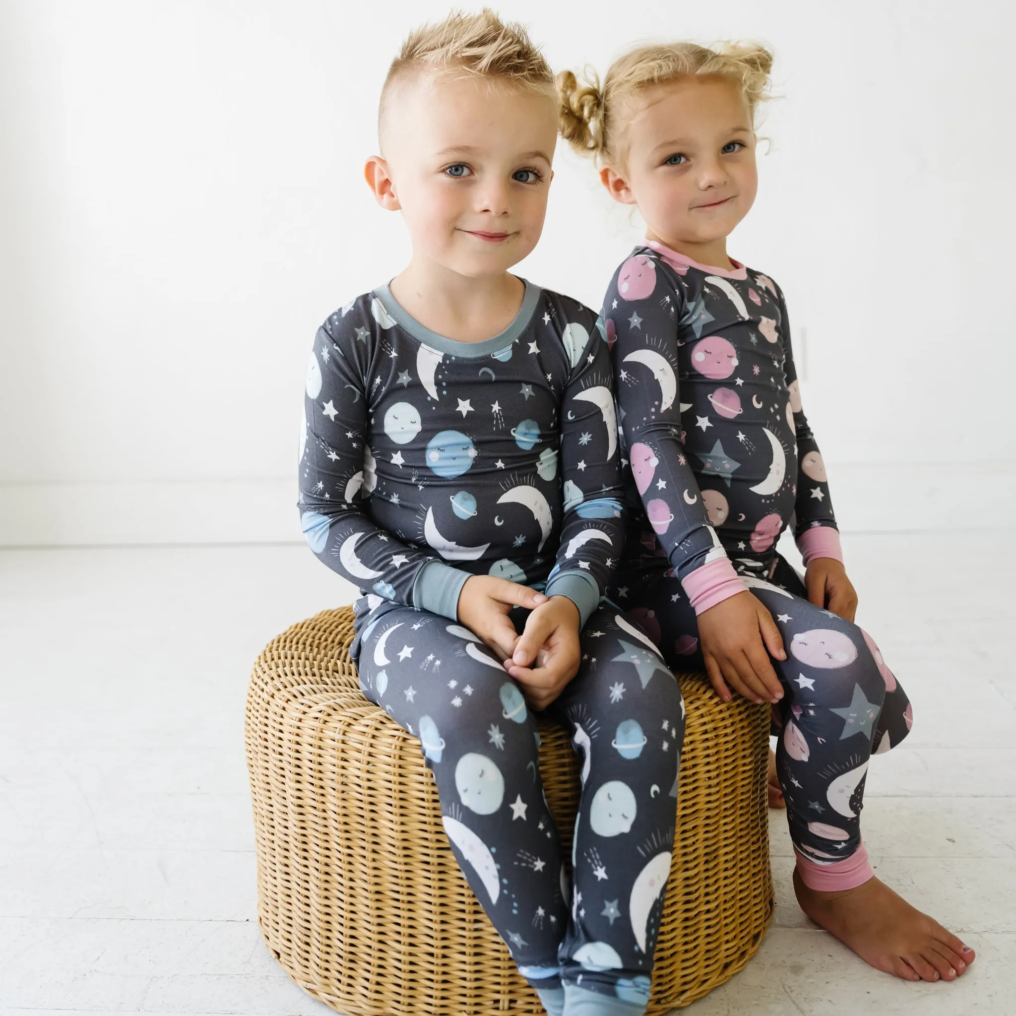 Pink To the Moon & Back Two-Piece Pajama Set