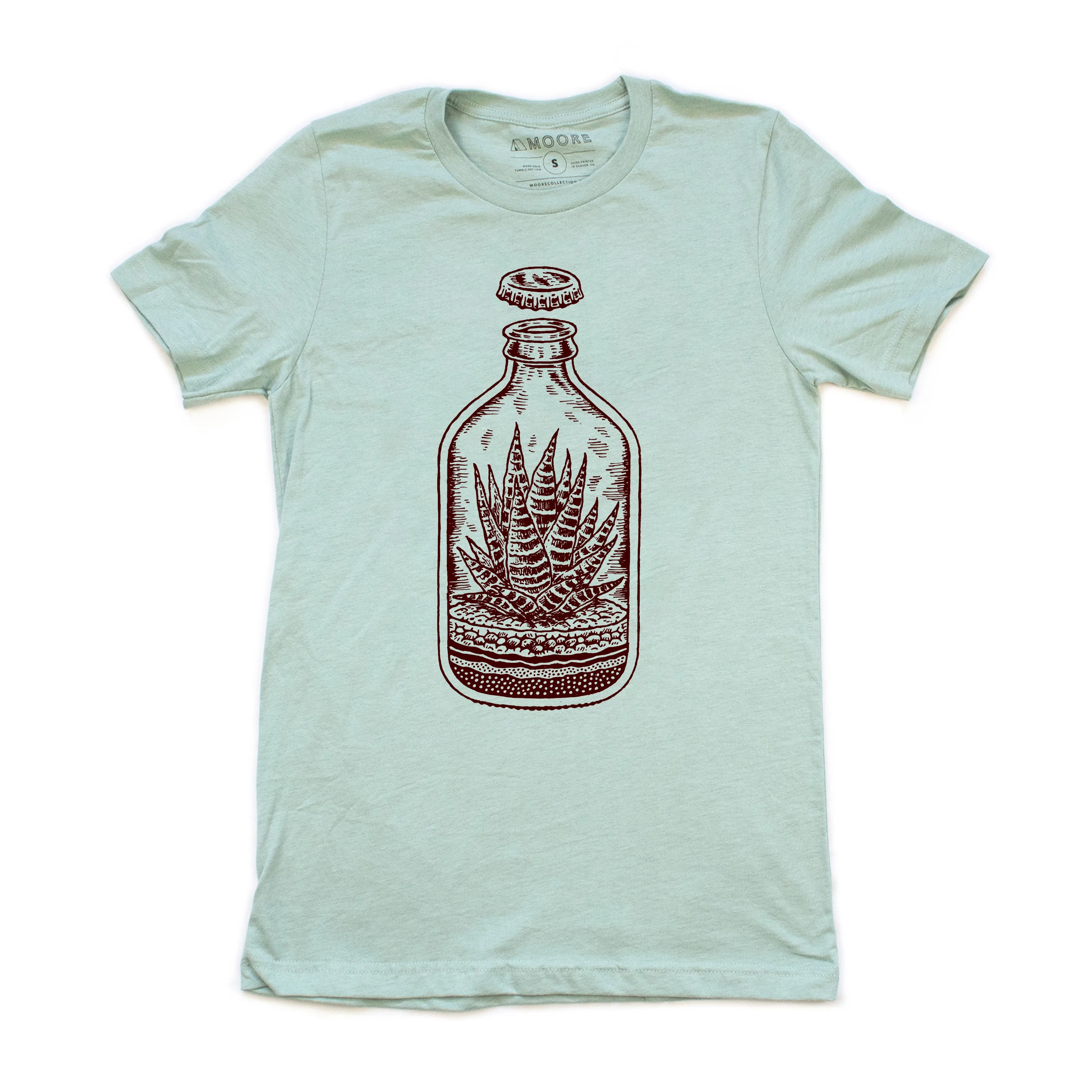 Plant Bottle Tee-Dusty Blue