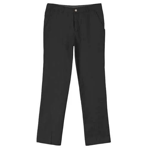 Plus Size Mens Casual Solid Color Straight Leg Cotton Slim Fit Pants