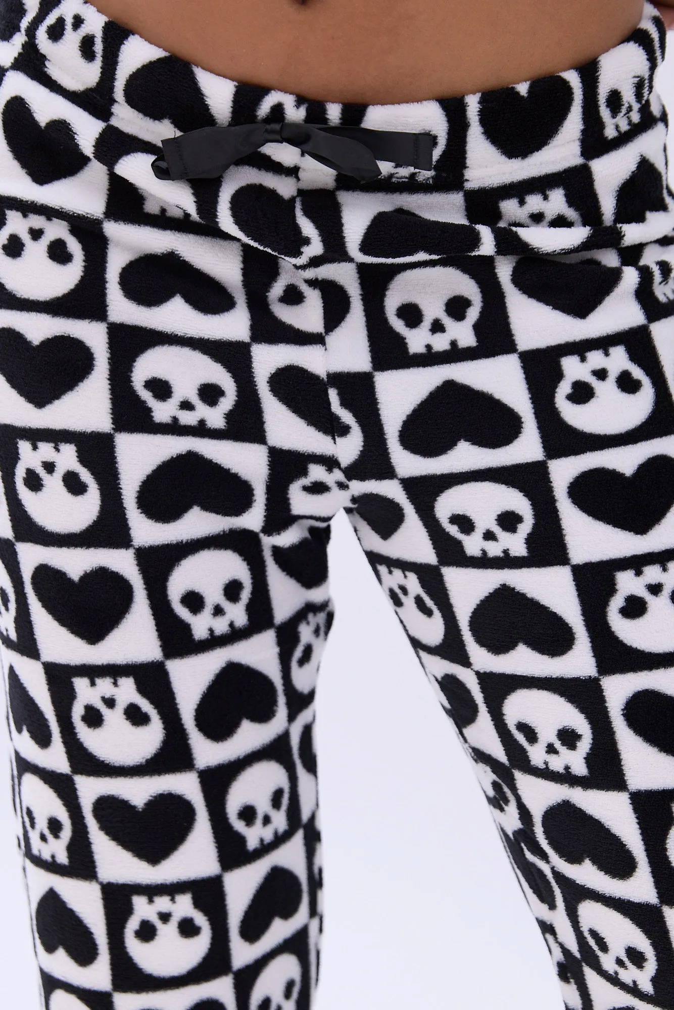 Printed Plush Pajama Pants