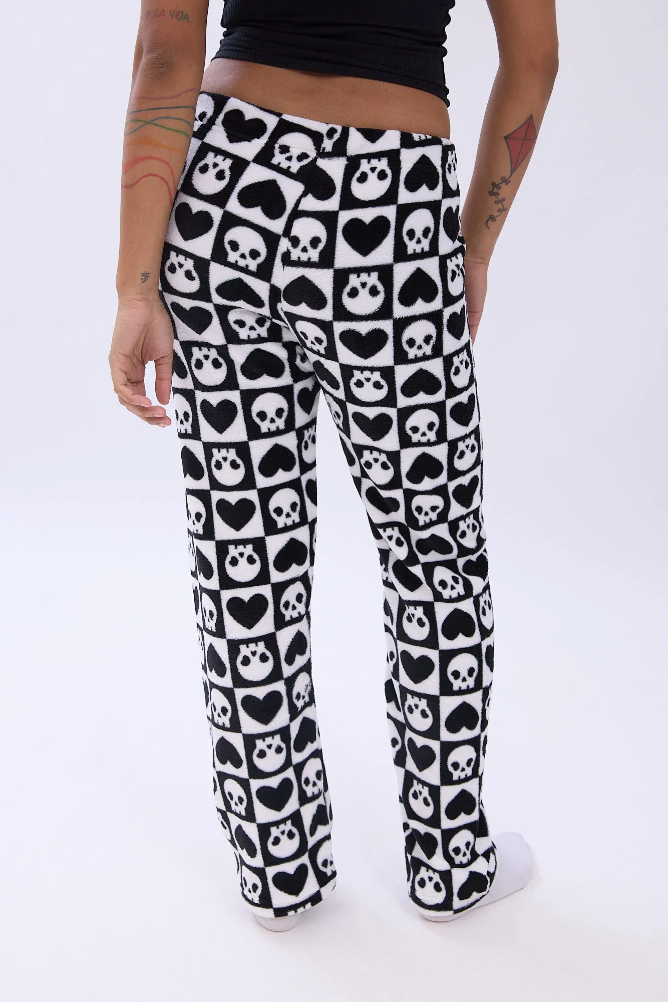 Printed Plush Pajama Pants