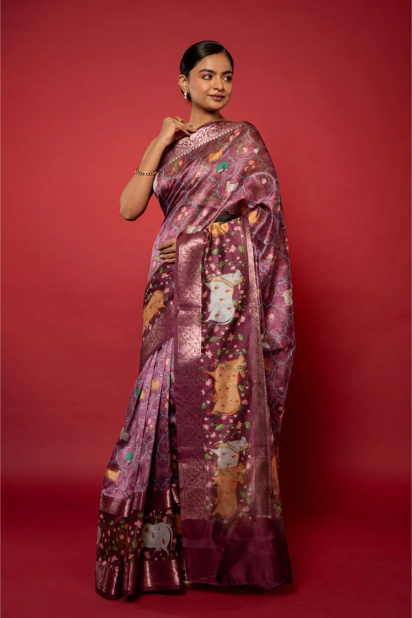 Printed Silk Saree