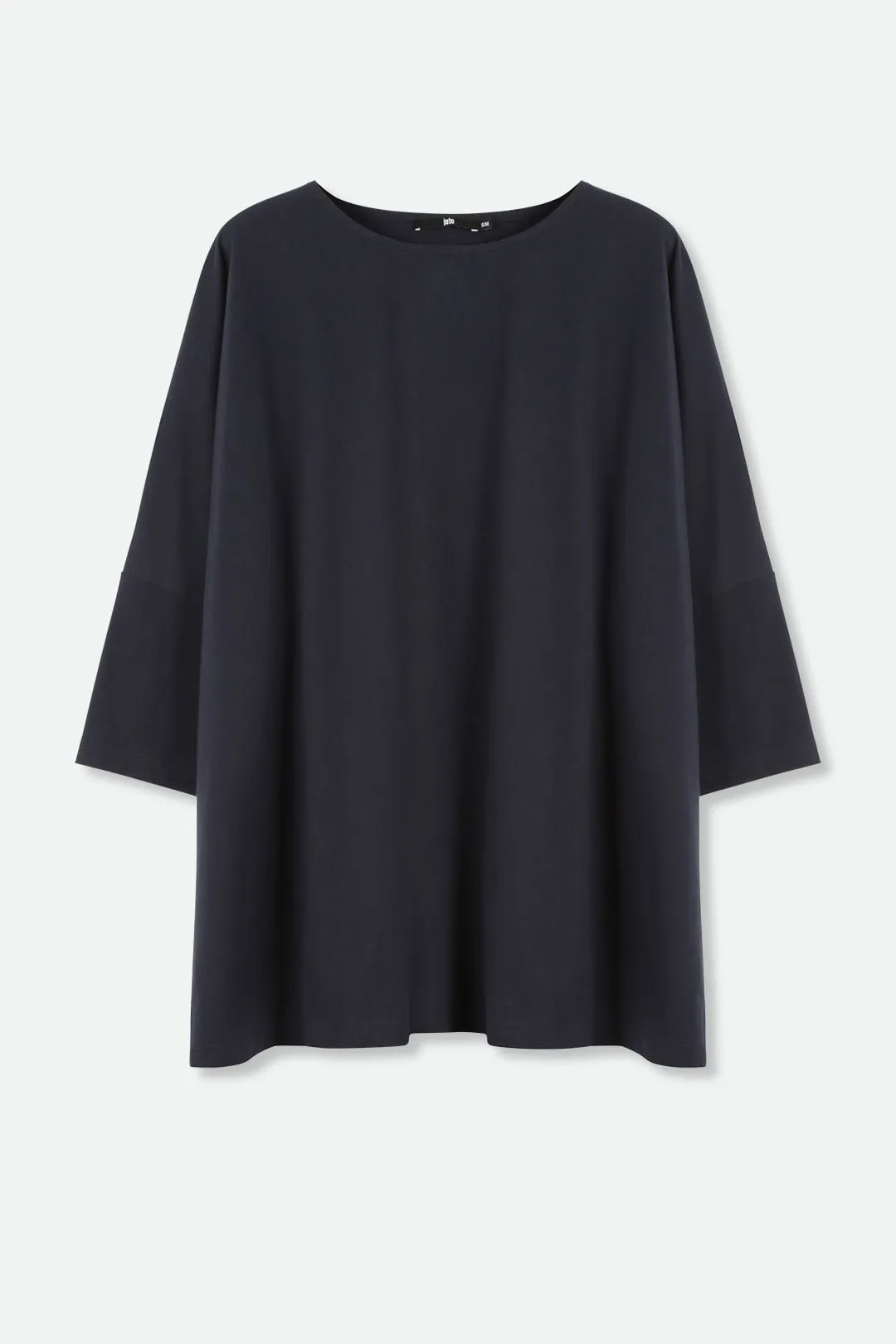 RAYA BOATNECK OVERSIZED TUNIC IN ITALIAN COTTON JERSEY