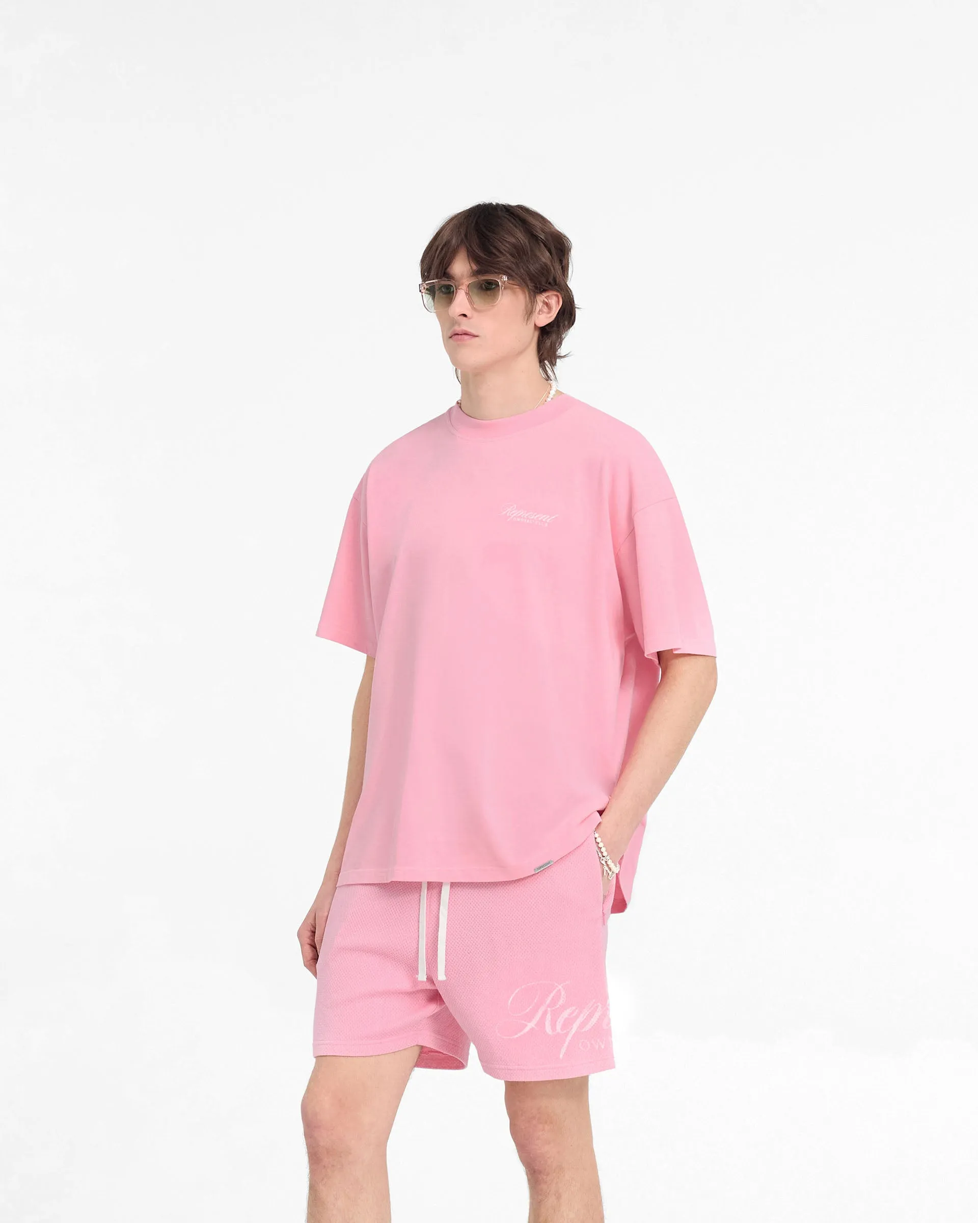 Represent Owners Club Script T-Shirt - Pink