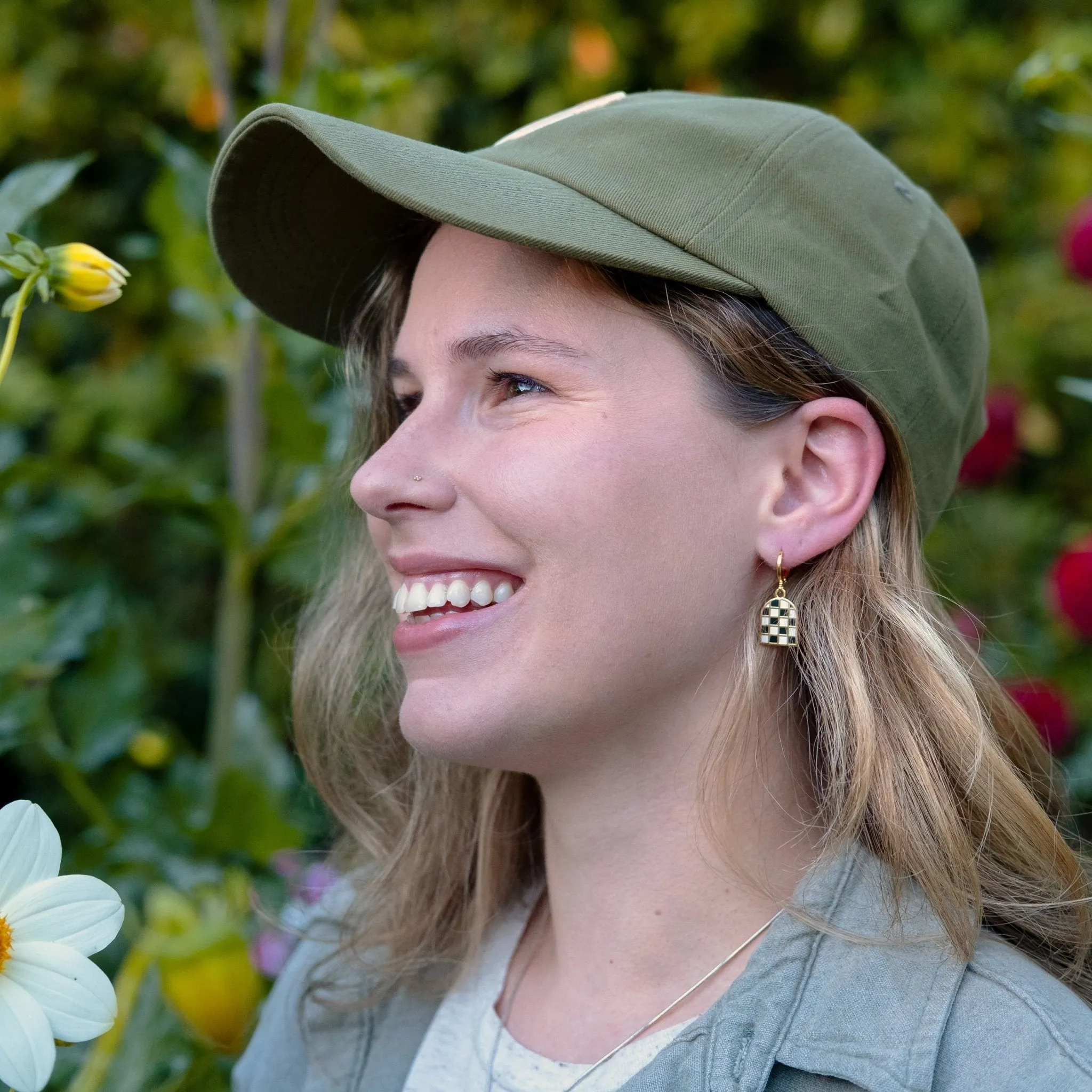 Sad Flower Olive Dad Hat