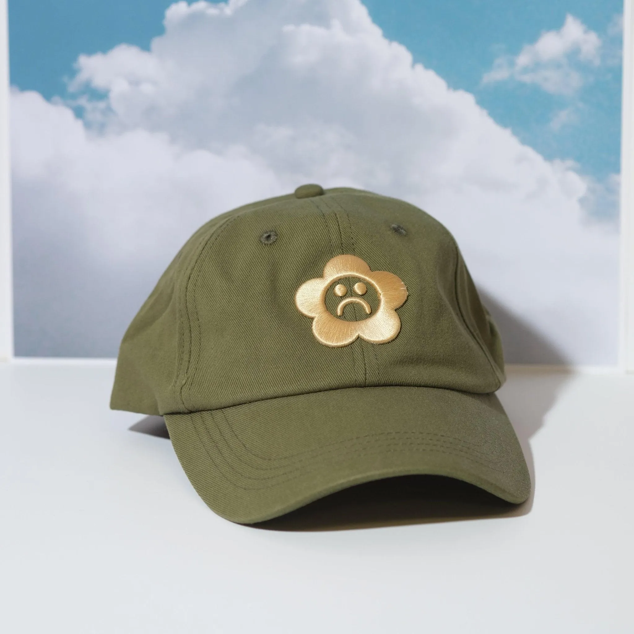 Sad Flower Olive Dad Hat