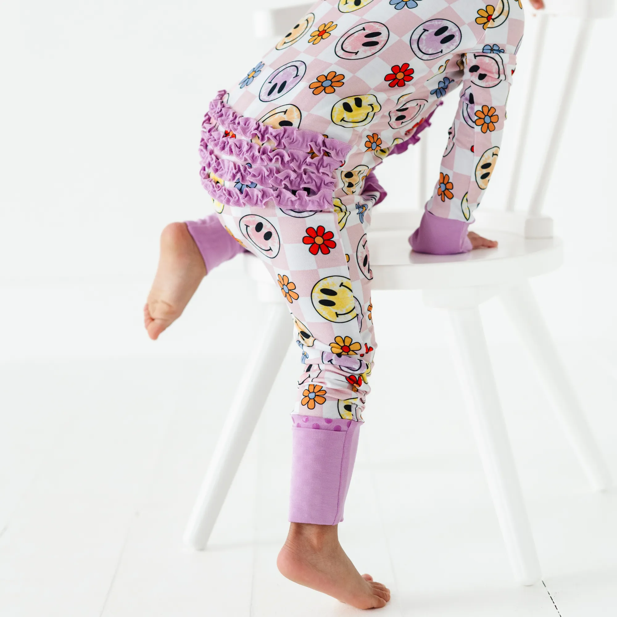 Smiley Daze Convertible Footies with Ruffle