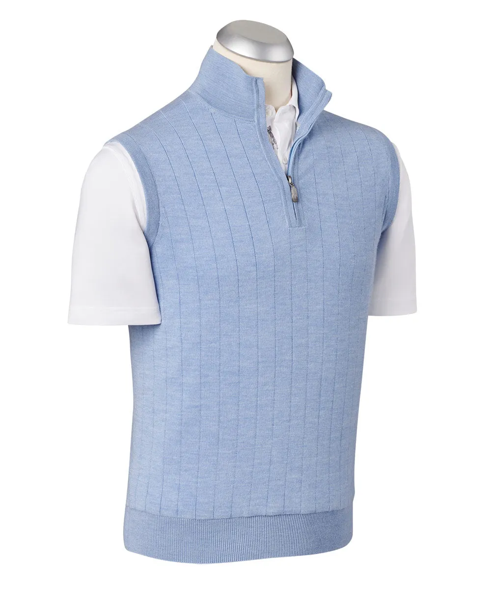 Solid Quarter-Zip Wind Sweater Vest