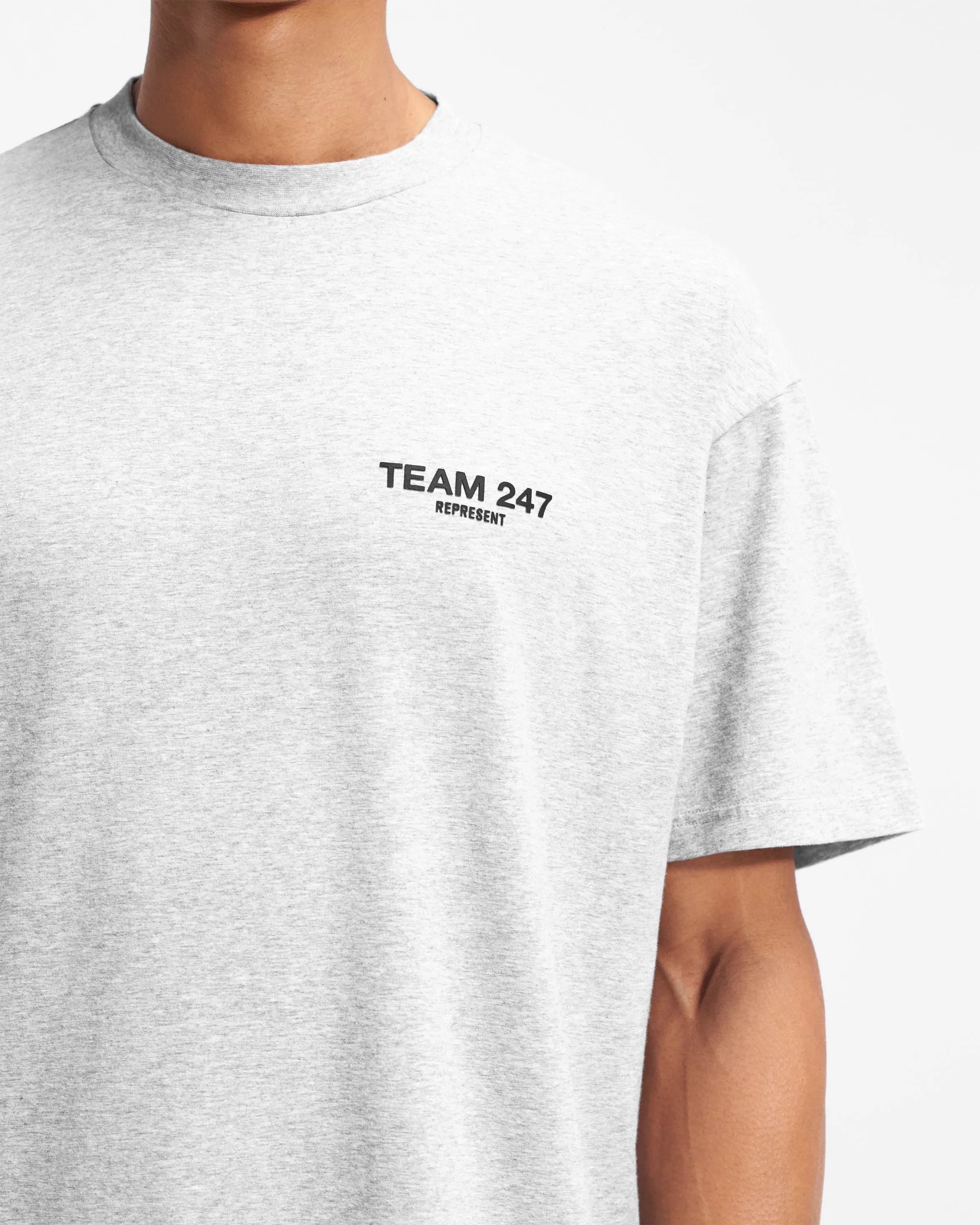 Team 247 Oversized  T-Shirt - Ash Grey