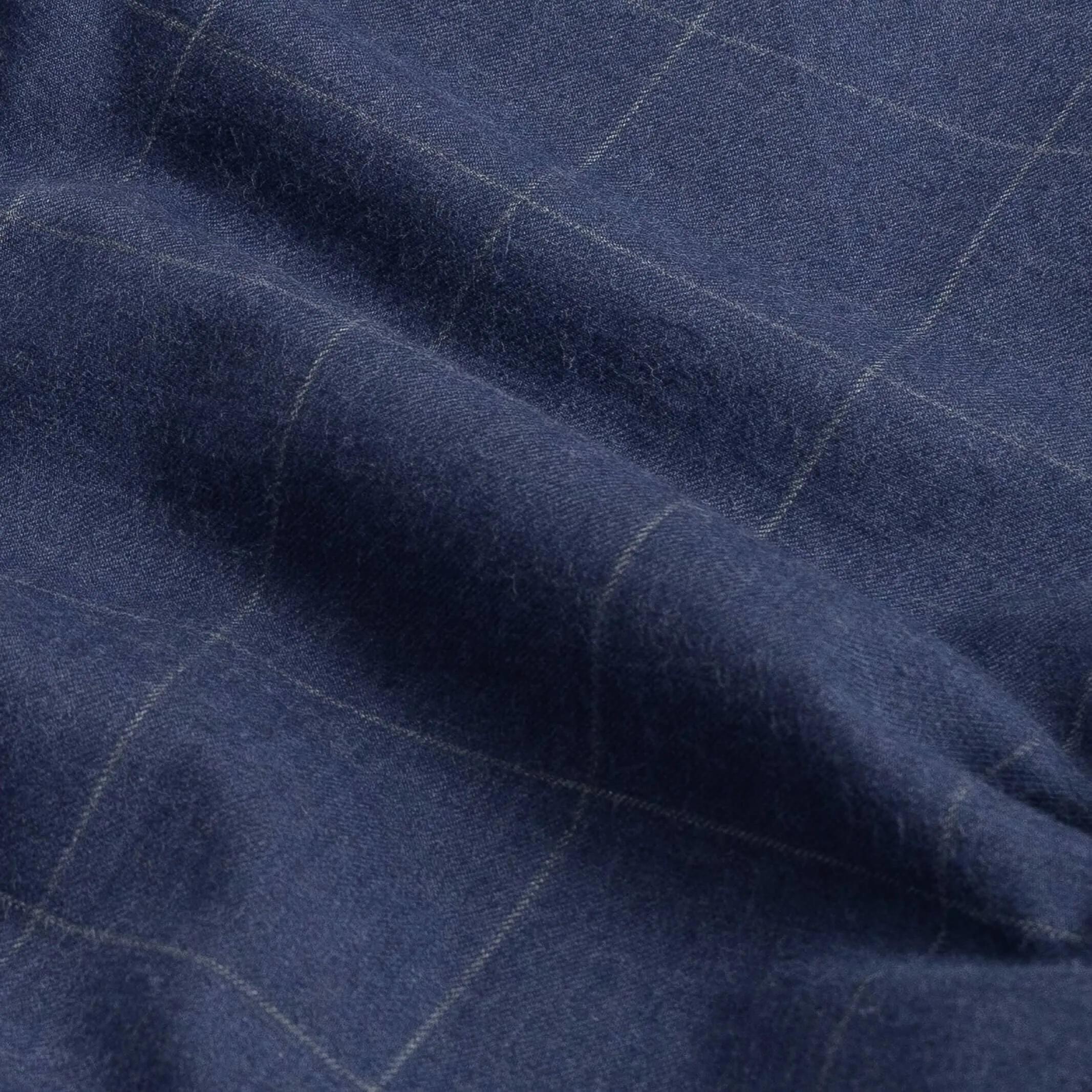 The Navy Heather Cardwell Cashmere Windowpane Custom Shirt