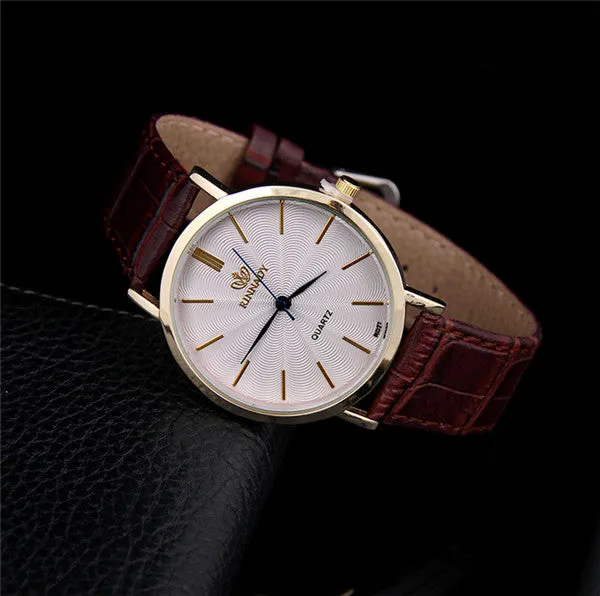 Top Business Leather luxury Watch High Quality