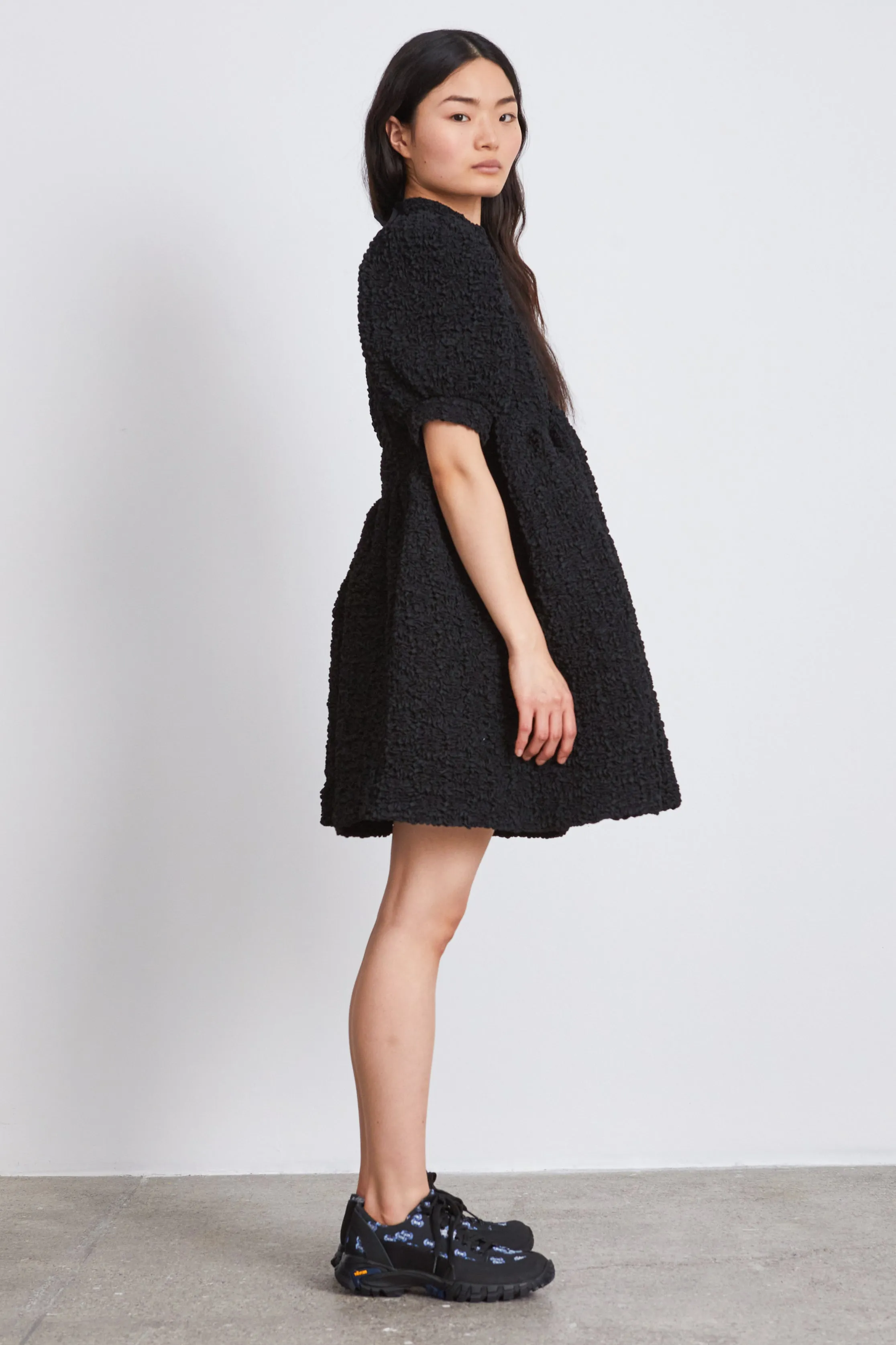 UMA | DRESS SMOCK COTTON BLACK