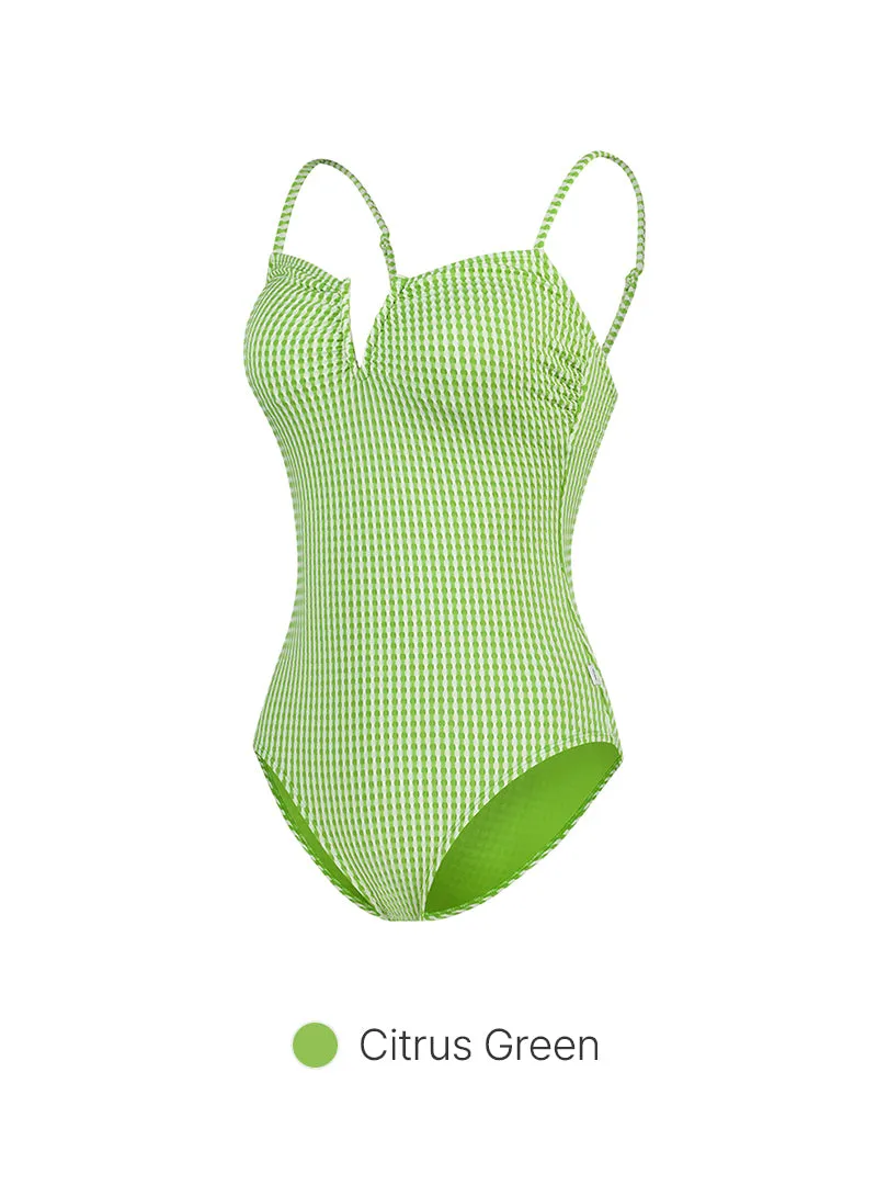 V Cut One-Piece Swimsuit