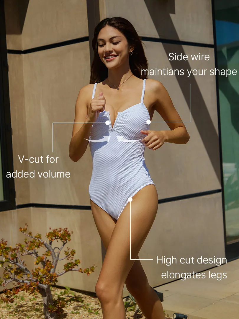 V Cut One-Piece Swimsuit