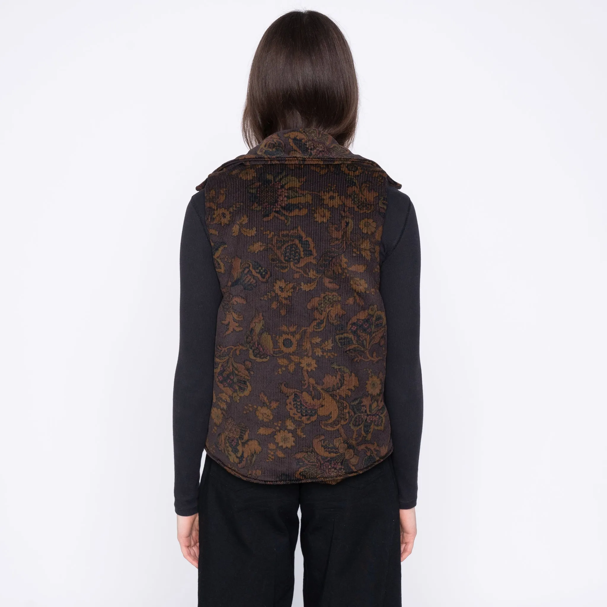 Vest - Paisley Corduroy - Brown