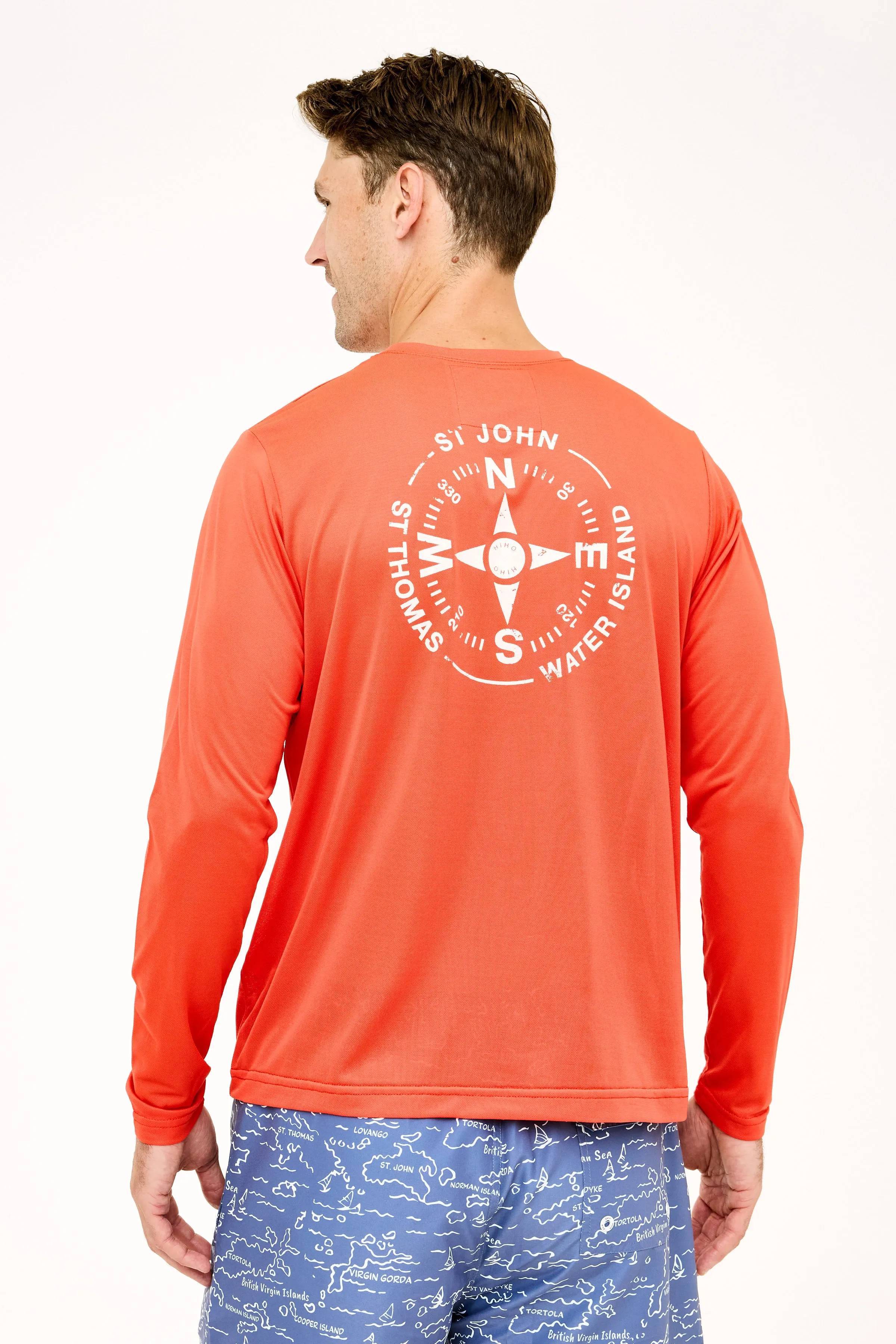 VI Compass UPF50 Shirt - Sunset Red