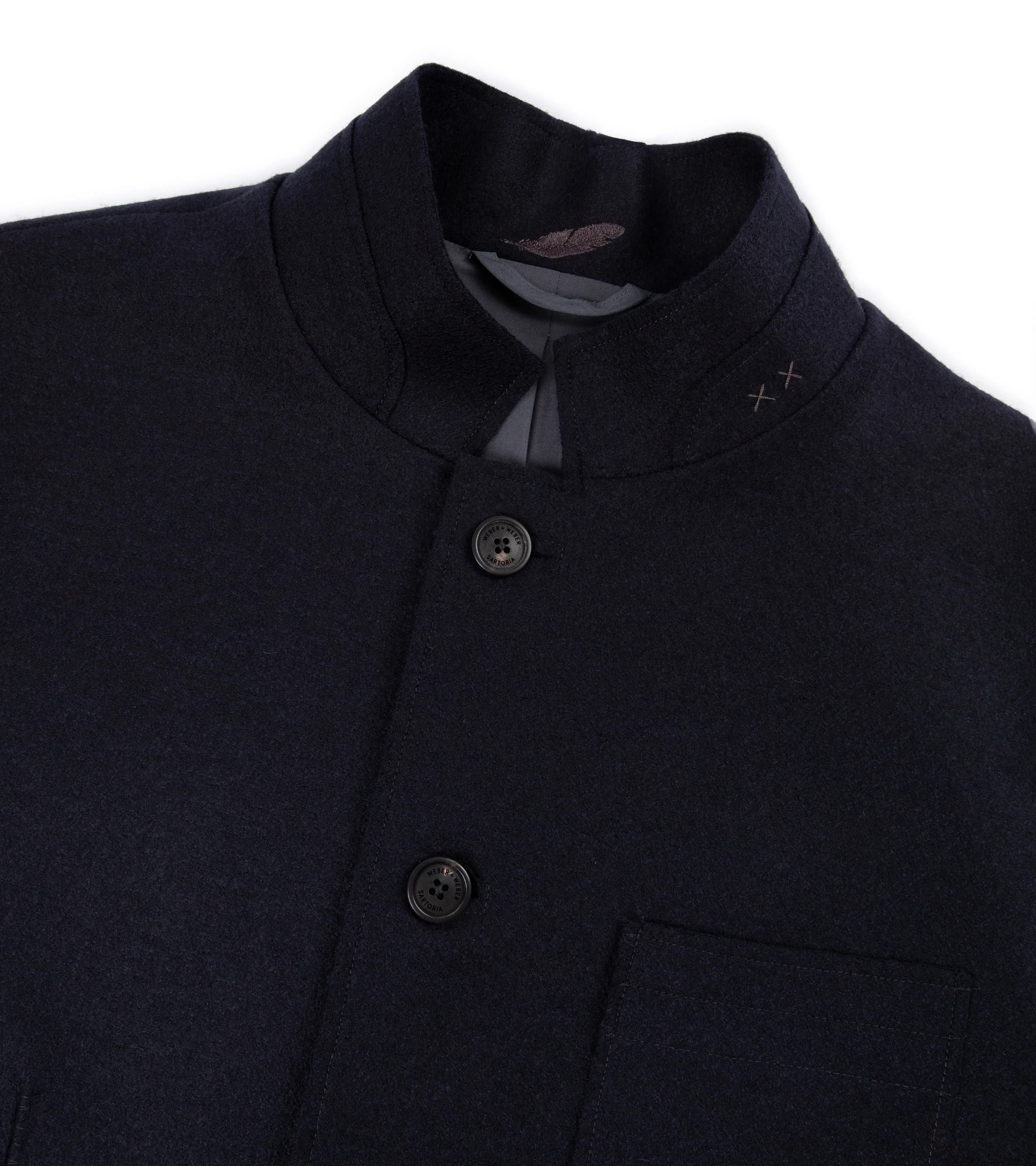 Weber   Weber Boiled Wool WW Travel Blazer: Navy