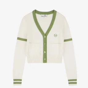 womens sergio tacchini lucia knit cardigan (gardenia)