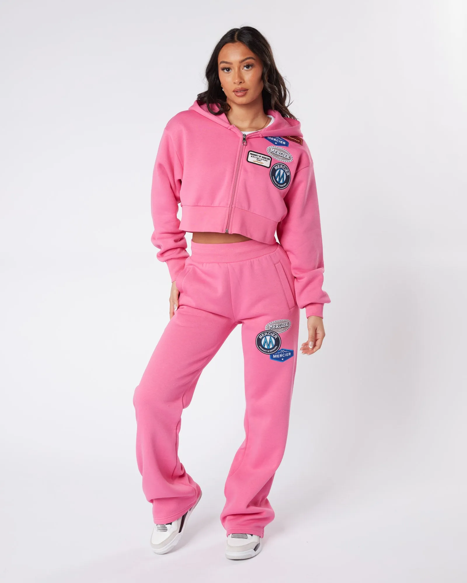 Womens Strawberry Moon OG Badge Cropped Zip Up