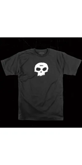 Zero Skateboards Single Skull Black T-Shirt - Camiseta