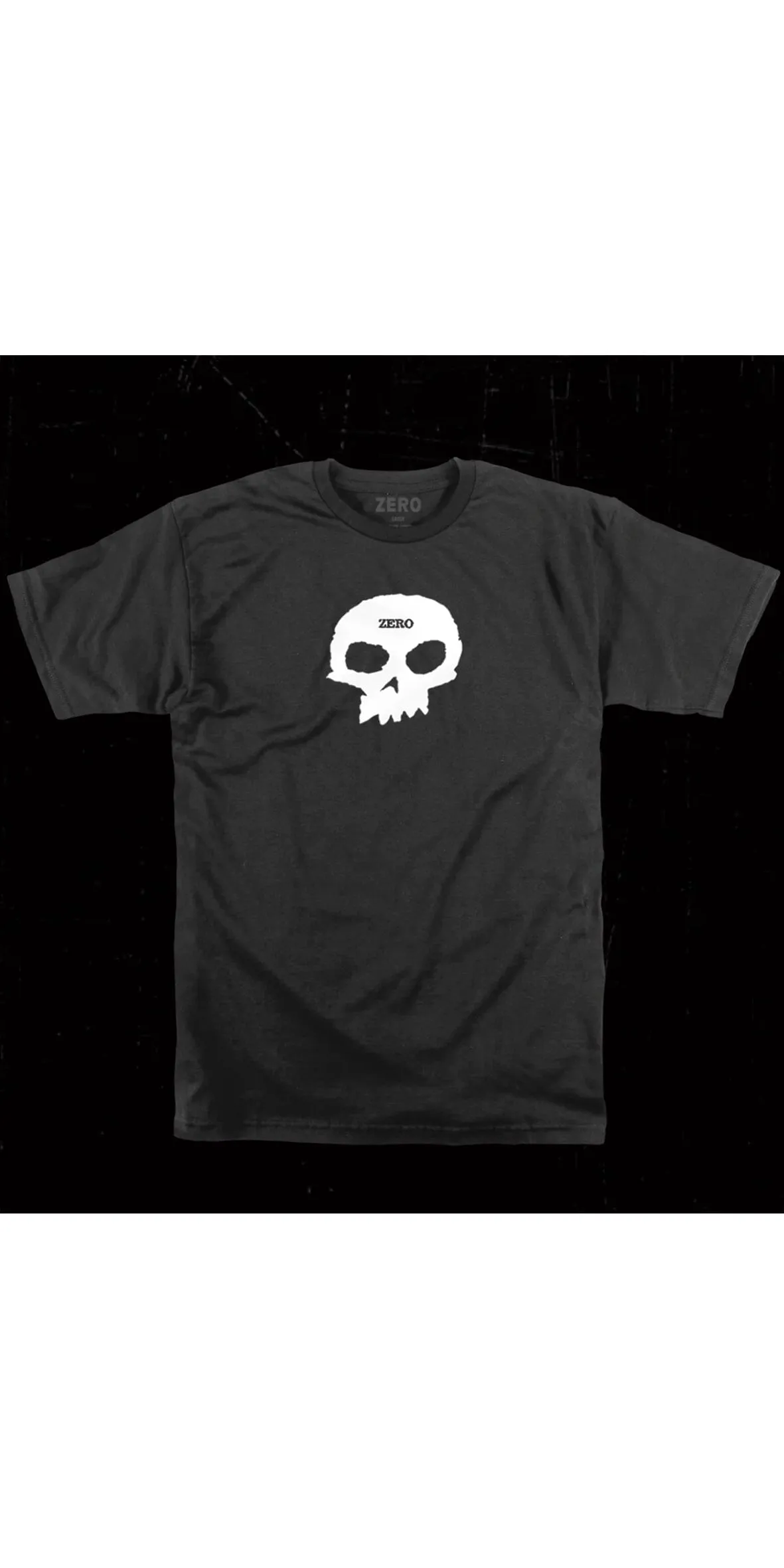 Zero Skateboards Single Skull Black T-Shirt - Camiseta